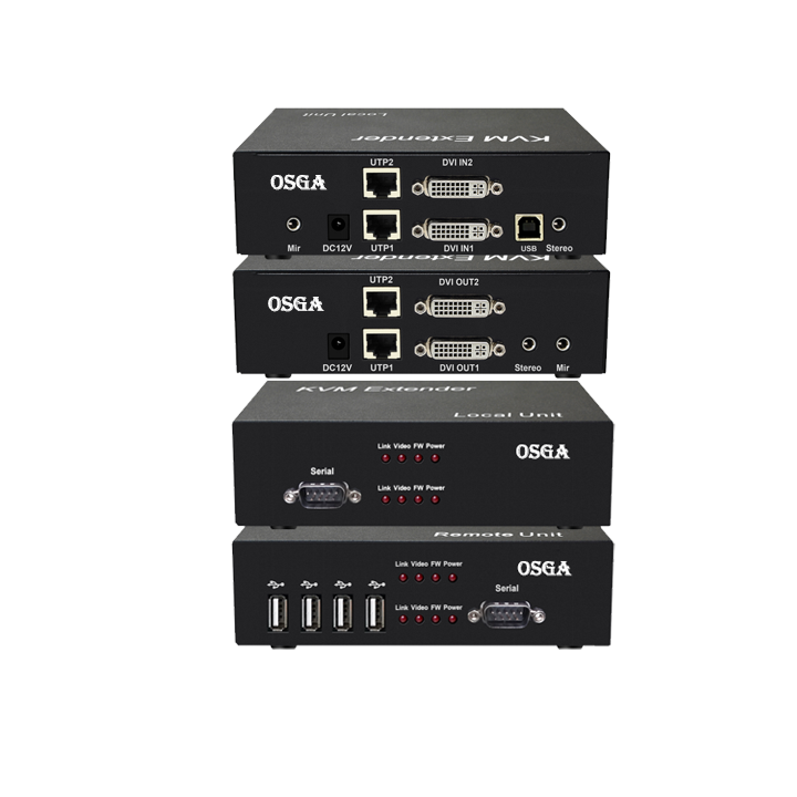 歐仕茄OSGA雙顯示屏 KVM延長器 OSE-2600